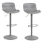 Amerihome Adjustable Height Solid Color Monochromatic Bar Stool Set, Gray, PR BS199GSET - alternate 1